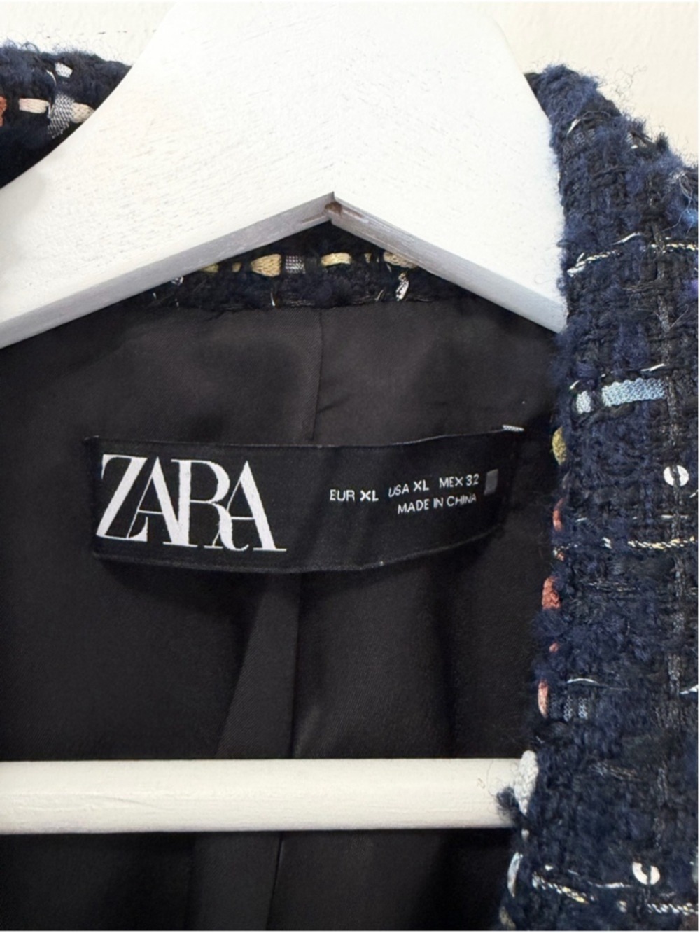 Zara Bloggers DOUBLE BREASTED TEXTURED WEAVE JACKET Size XL - Picture 5 of 12